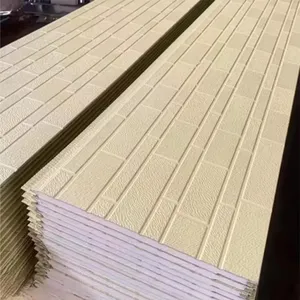 Brick Texture Metal Sandwich Panel Factory Price Waterproof Insulated Metal Wall Panel Construction Outdoor Wall Cladding Siding thumbnail-4