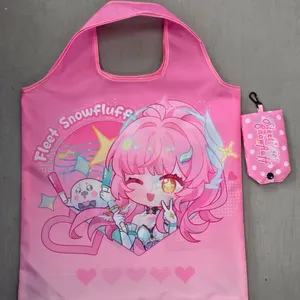 Custom Full Color Printed Foldable Bag With Small Storage Pocket, Custom Size & Shape Available thumbnail-1