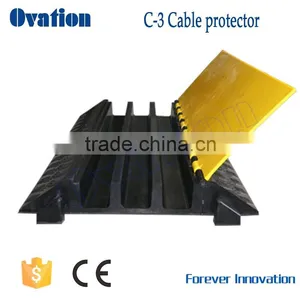 3 Channel Outdoor Event Protector, Rubber Cable Protector thumbnail-1