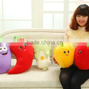 Cute Face Design Cartoon Red Chilli Shape Pillow Vegetable Babies Pillow thumbnail-3