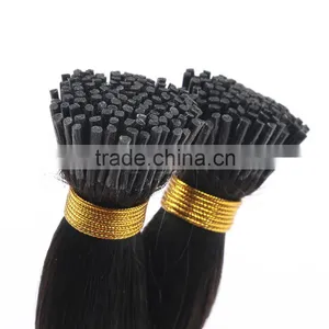 i Tip Natural Color Hair Shedding and Tangle Free Pre Boned 1g 0.5g 0.8g Hair Extension thumbnail-2