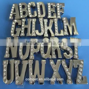 Wholesale 6 Rhinestones Diamond DIY 18mm Slide Letter Charms thumbnail-6
