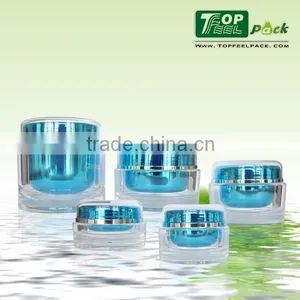 2015 High-end Acrylic Plastic Essential Cream Jar With Screw Cap 5g 15g 30g 50g 100g 200g thumbnail-4