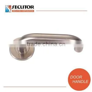 304 Stainless Steel Hollow Euro Profile Version Door Lever Handle thumbnail-1