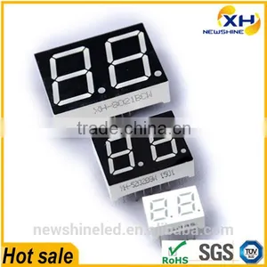 Free Sample Number 0.8" 2 Digit Seven Segment LED Display Yellow thumbnail-1