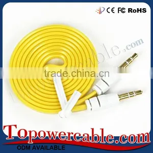 Wholesale Flat Noodle Design 3.5Mm Stereo Auxillary Audio Cable Extension thumbnail-3
