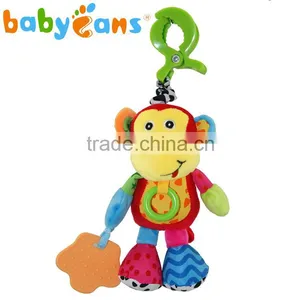 Babyfans Monkey Shape Soft Plush Stuffed Music Shaking Bed Hanging Baby Toys thumbnail-3