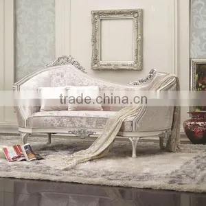 Hand Working Solid Wood Carving European Classic Style Lounge Chaise XYN2824 thumbnail-1