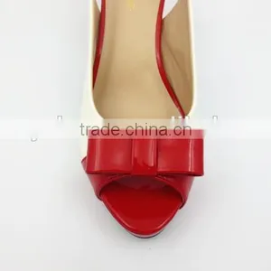 New High Class Mix Color Middle Heel Slingback Sandals for Office Lady thumbnail-6