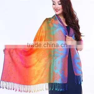 New Design Autumn Fantasy Bright and Soft Voile Shawl Scarf thumbnail-3