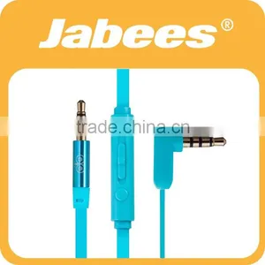 High Quality TPE Flat Stereo Built in Mic Digital Auxiliary Cable thumbnail-1