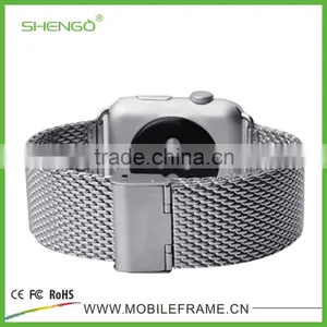 Shengo High Quality Genuine Stainless Steel Watch Strap For Apple Watch With Band Adapter 38mm 42mm thumbnail-2