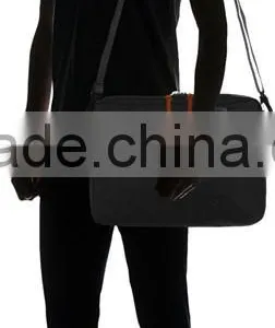 Stylish and Unique Business Bags With Gold Zippers,leather Zipper Straps, Red Pinstripe Inner Lining thumbnail-5