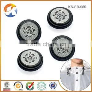 Decoration Black Flat Rim Metal Snap Buttons for Coats thumbnail-3