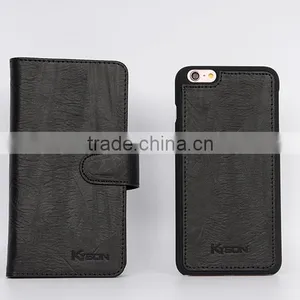 Personalized Mobile Phone Wallet Card Holder Leather Case for i6 Plus thumbnail-1