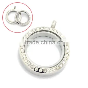 Trendy DIY Designs 25mm/30mm Round Silver Twist/screw Wholesale Floating Glass Charms Locket for Boys and Girls thumbnail-4