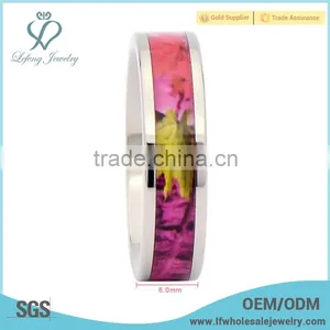 Bright-coloured Titanium Camouflage Wedding Rings thumbnail-3