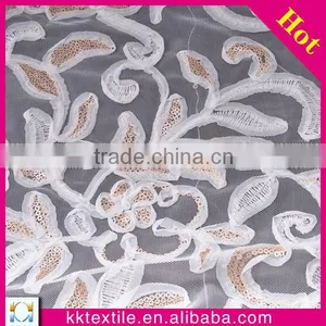 New Design High Quanlity Sequin and Chiffon Embroidery/3d Lace Fabric for Garments thumbnail-3