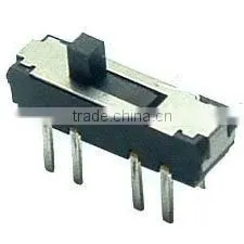 Standard SWITCH SLIDE SPDT Circuit On-On 0.1A @ 12VDC Through Hole Vertical PC Pin thumbnail-1
