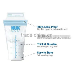 BPA Free Food Grade Self-standing Breast Milk Bag Supplier thumbnail-1
