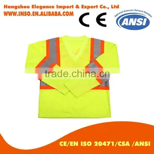High Quality Reflective Long Sleeve Safety Shirt 2016 Safety Shirt Polo Shirt Reflective Tape T-shirt thumbnail-3