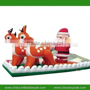 Hotsale Lovely Christmas Inflatable Cartoon Santa Claus/Chiristmas Giant Inflatable Best Price thumbnail-1