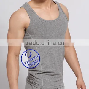 Blank Wholesale Gym Mens Stringer Tank Top thumbnail-2