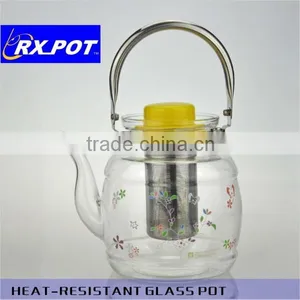 New Products Fashion Design Transparent Pyrex Glass Tea Pot 1500G thumbnail-1