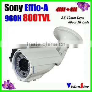 Varifocal 2.8-12mm Lens 60pcs IR Leds Outdoor Using CCTV Bullet Camera With Strong Bracket Effio-A 800TVL Vision Star thumbnail-1