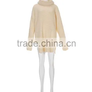 Fashion High Collar Pull Over Tops Sweater thumbnail-1