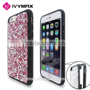 Wholesale Luxury New Elegant Crystal Diamond Studded pc Cell Phone Case for Apple Iphone 6s Compatible Brand thumbnail-1