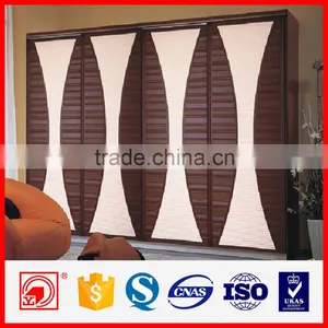 Bedroom Wooden Wardrobe With Plastic Steel Board Door thumbnail-1
