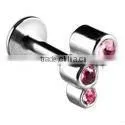 Labret With Crystals Piercing Jewelry thumbnail-1