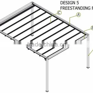 Aluminium Retractable Roofing System/Retractable Shading With Fabric thumbnail-6