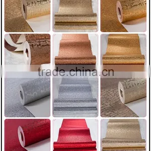 2015 Luxury Metallic Silver Aluminum Glitter Leaf Gold Wallpaper Gold Foil Wallpaper thumbnail-2