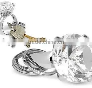 Wholesale Crystal Diamond Top Key Ring/keychain/keyholder for Wedding thumbnail-3