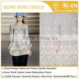 Polyester Fabric Manufacturers From China Embroidered Patches Tulle Lace Fabric Plain Embroidery French Lace Fabric For Dresses thumbnail-1