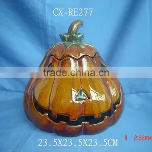 Ceramic Pumpkin Halloween Candy Bowl thumbnail-4