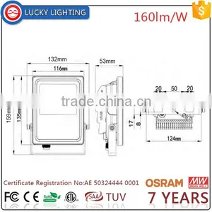 High Lumens 1600lm IP65 Waterproof Bridgelux Chip 10 Watt Led Flood Light thumbnail-4