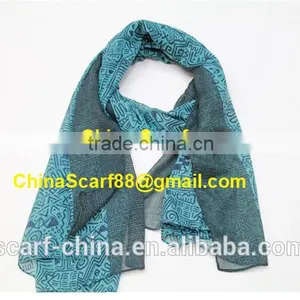 Wholesale Women Voile Printed Scarf thumbnail-2