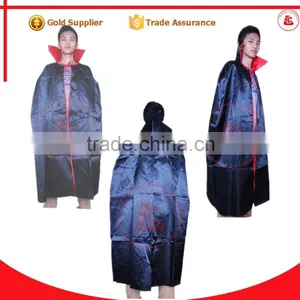 Halloween Party Sexy Long Black Cape Satin Cape Vampire Cape for Party thumbnail-1