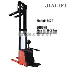 Stand on 2000kg Full Electric Stacker CL20 (Other Option: 1 Ton, 1.5 Ton) thumbnail-1