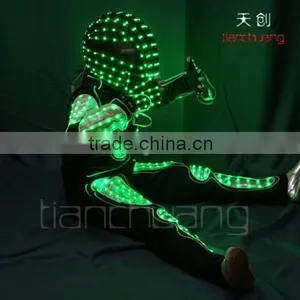 DMX512 Controlled Men's Tron Dance LED Robot Jumpsuits thumbnail-6