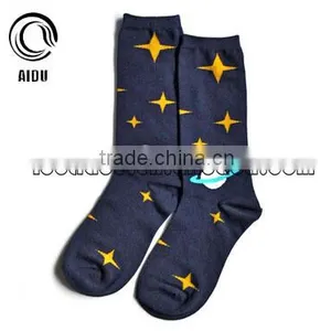Moon And Star Cute Custom Mid-calf Thermal Smart Heated Socks thumbnail-1