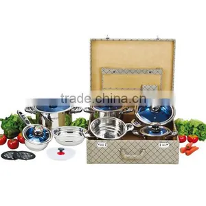 Stainless Steel Stock Pot/shallow Set/cookware 16PCS thumbnail-1