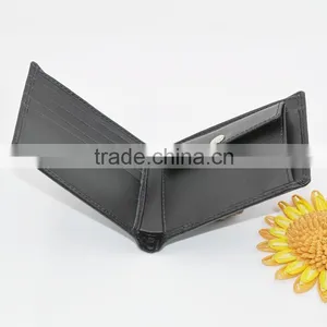 Euorpe Style Hot Stamped Black Authentic Leather Wallet Men Wallet thumbnail-3