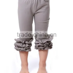 Children Cotton Pants Girl's Boutique Ruffle High Quality Candy Color Soft Pants thumbnail-5
