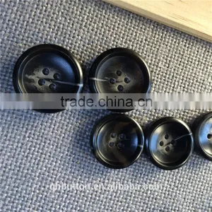 CAFE COLOR 4-HOLES RESIN FASTENER BUFFLO BUTTON FOR GARMENT thumbnail-5
