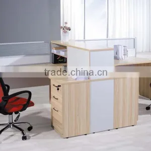 Two Person Office Computer Table Wooden Desk thumbnail-2