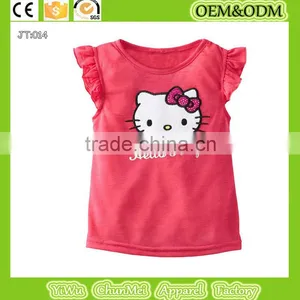 100% Cotton T-shirt Animal T-shirt Kitty Cat T-shirt Childt-shirt Girl T-shirt Kids T-shirt100%cotton thumbnail-1